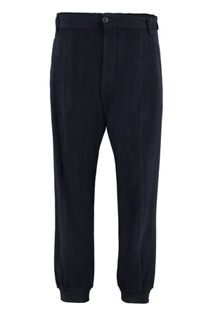Wool and cotton trousers-0